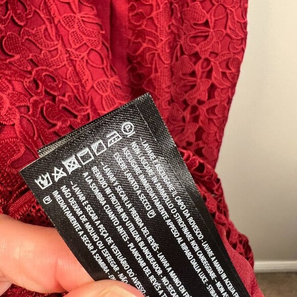 Keepsake Uplifted Midi Dress Size XS Burnt Red Lace Formal Event Wedding Guest - Picture 13 of 13